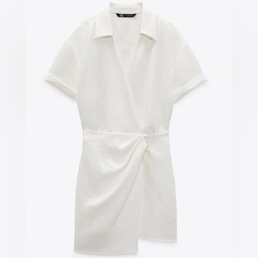 Zara | Wrap Button Front Mini Dress